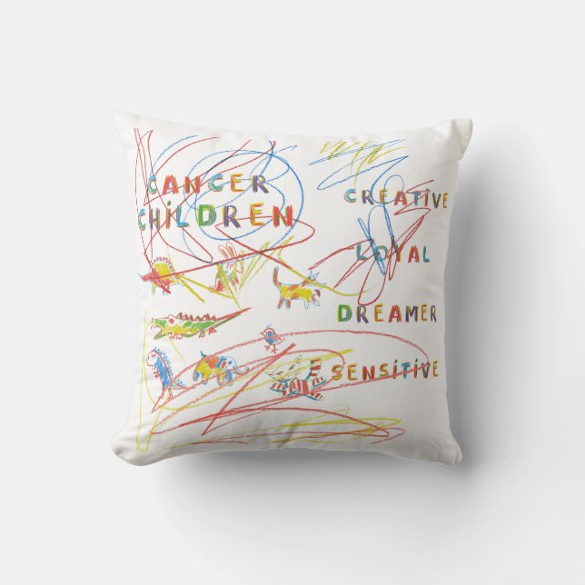 Krebs Kind Astrologie Zodiac Kissen (Vorderseite)