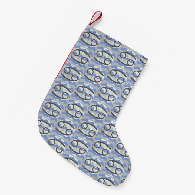 Krebs Kleiner Weihnachtsstrumpf (Vorderansicht (hängend))