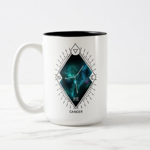 Krebs-Konstellation u. Tierkreis-Symbol Zweifarbige Tasse