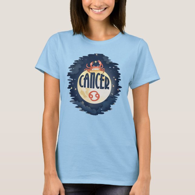 Krebs-Krebs-Astrologie Mondmond Zodiac-Schild Horo T-Shirt (Vorderseite)