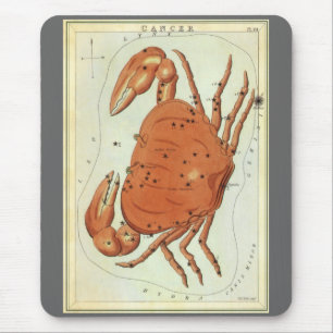 Krebs Krebs Vintage-Konstellation, Uranias Spiegel Mousepad