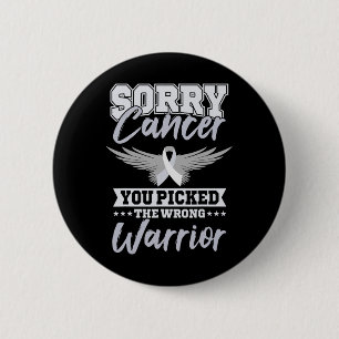 Krebs Krieger Weltkrebstag Geschenk Rosa Band Button