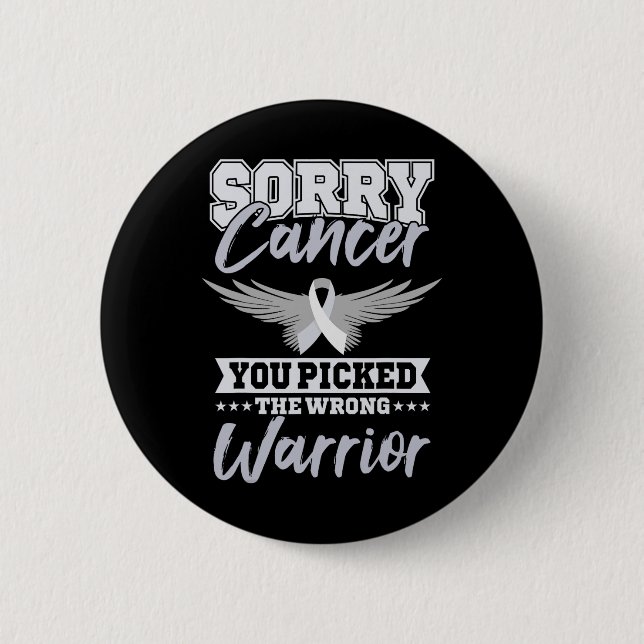 Krebs Krieger Weltkrebstag Geschenk Rosa Band  Button (Vorderseite)