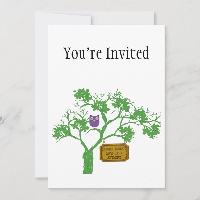 Krebs lebt nicht hier Bäume Einladung (Vorderseite)