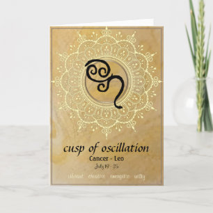 Krebs-Leo Cusp Grußkarte Karte