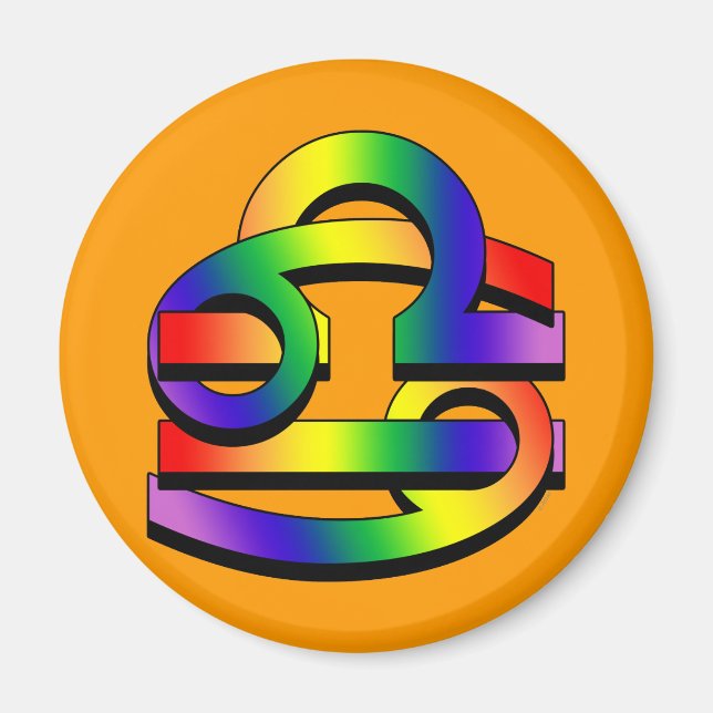 Krebs & Libra GLBT Magnet (Vorne)