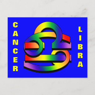 Krebs & Libra GLBT Postkarte