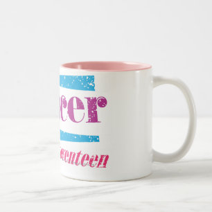 Krebs lila zweifarbige tasse