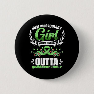 Krebs Mädchen Gallengangskrebs Gallenblasenkrebs Button