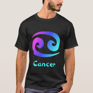 Krebs-magentarotes blaues Aqua-Tierkreis-Zeichen T-Shirt