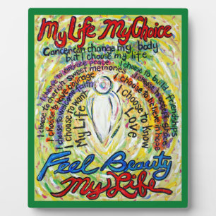 Krebs Mein Leben, meine Wahl Gedicht Angel Art Pla Fotoplatte