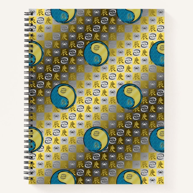 Krebs & Metalldrache Notizbuch (Vorderseite)