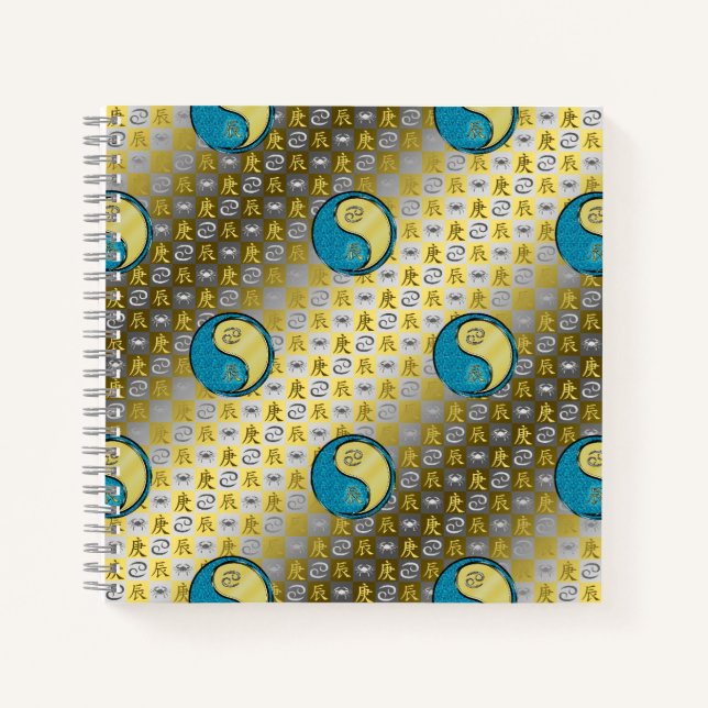 Krebs & Metalldrache Notizbuch (Vorderseite)