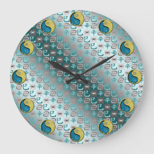 Krebs & Metallschlange Große Wanduhr