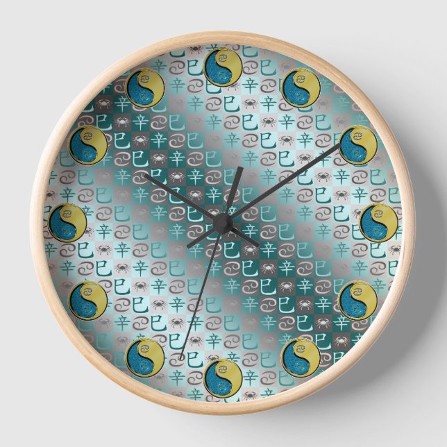 Krebs & Metallschlange Uhr (Vorderseite)
