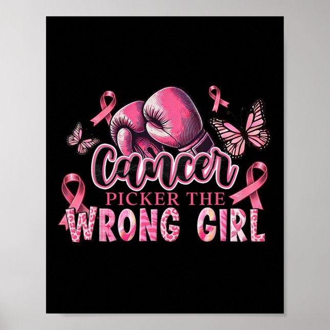 Krebs Picker Das falsche Mädchen rosa Boxhandschuh Poster (Vorne)