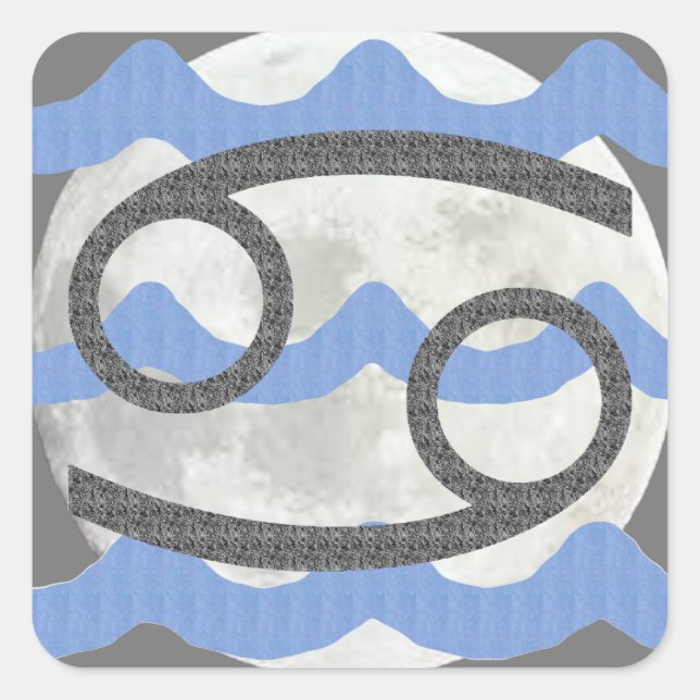 Krebs Quadratischer Aufkleber (Vorderseite)