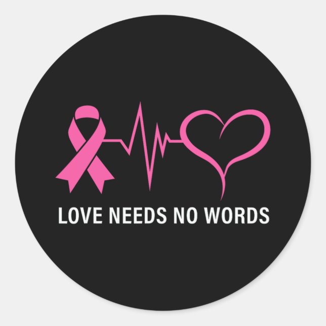 Krebs rosa Krebserkrankung Runder Aufkleber (Vorderseite)