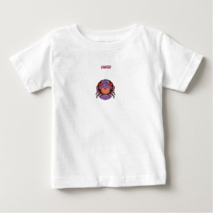 Krebs Rosa, Sternzeichen, Sternzeichen Druck Baby T-shirt