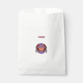 Krebs Rosa, Tierkreiszeichen, Sternzeichen Druck Geschenktütchen