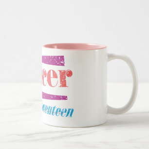 Krebs-Rosa Zweifarbige Tasse