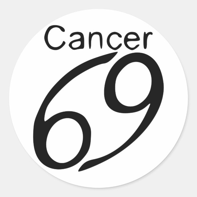Krebs Runder Aufkleber (Vorderseite)