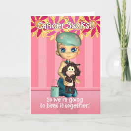Krebs Sind zum Kotzen Ermutigungskarte Karte