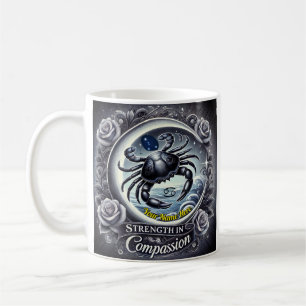 Krebs "Stärke in Mitgefühl" Zodiac-Tasse Kaffeetasse