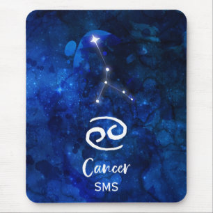 Krebs Sternbild Blaue Galaxie Monogramm Mousepad