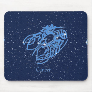 Krebs-Sternbild und Tierkreiszeichen mit Sternen Mousepad