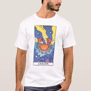 Krebs-Sternzeichen Abstrakte Kunst Vintage T-Shirt