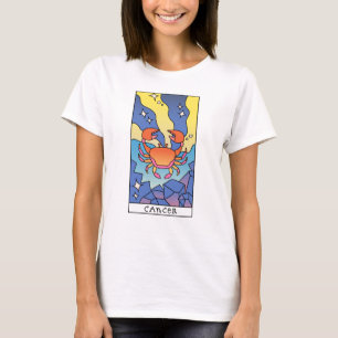Krebs Sternzeichen Abstrakte Kunst Vintage T-Shirt
