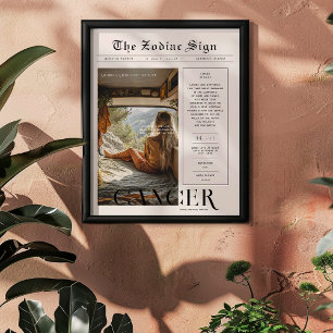 Krebs   Sternzeichen Astrologie Foto Zeitung Poster