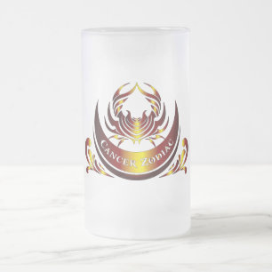 Krebs Sternzeichen Bierglas Mattglas Bierglas