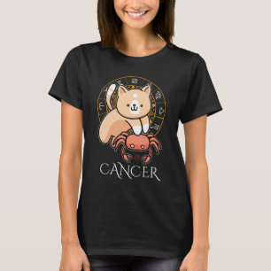 Krebs Sternzeichen Frauen Schwarz T-Shirt
