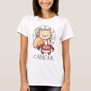 Krebs Sternzeichen Frauen Weiß T-Shirt