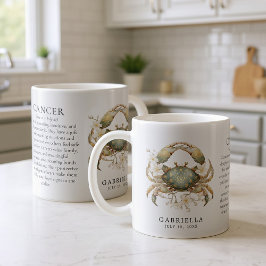 Krebs-Sternzeichen-Horoskop Persönliches Geschenk Kaffeetasse