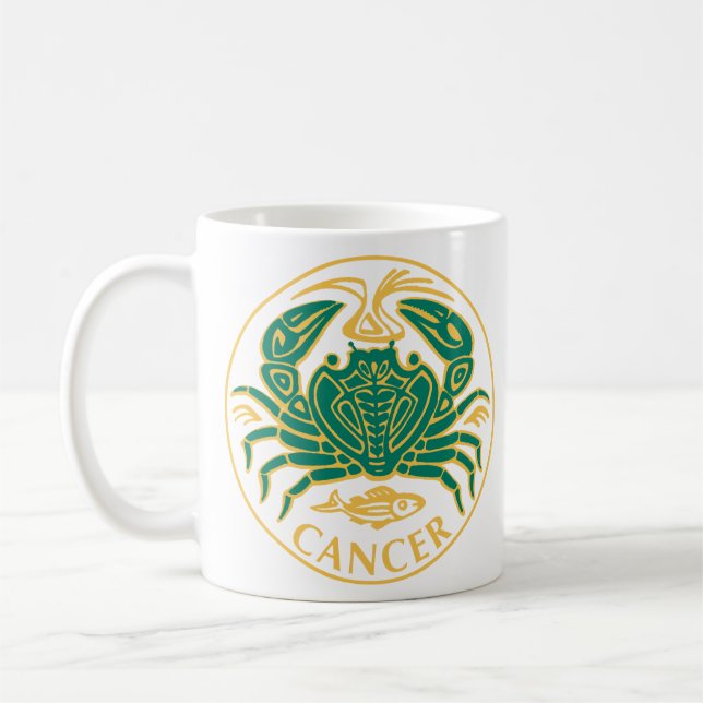 Krebs Sternzeichen Kaffeetasse (Links)