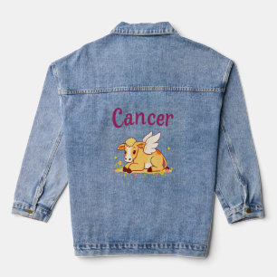Krebs Sternzeichen Kuh Png, Süßer Krebs Jeansjacke