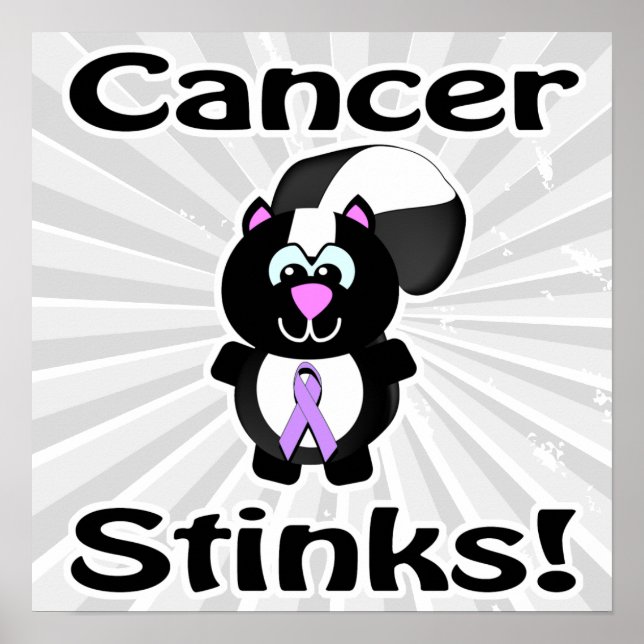Krebs stinkt Skunk Awareness Design Poster (Vorne)