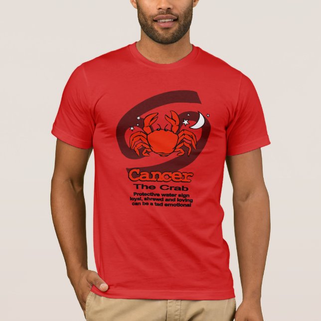 Krebs "The Crab" zodiac astro red mens T - Shirt (Vorderseite)