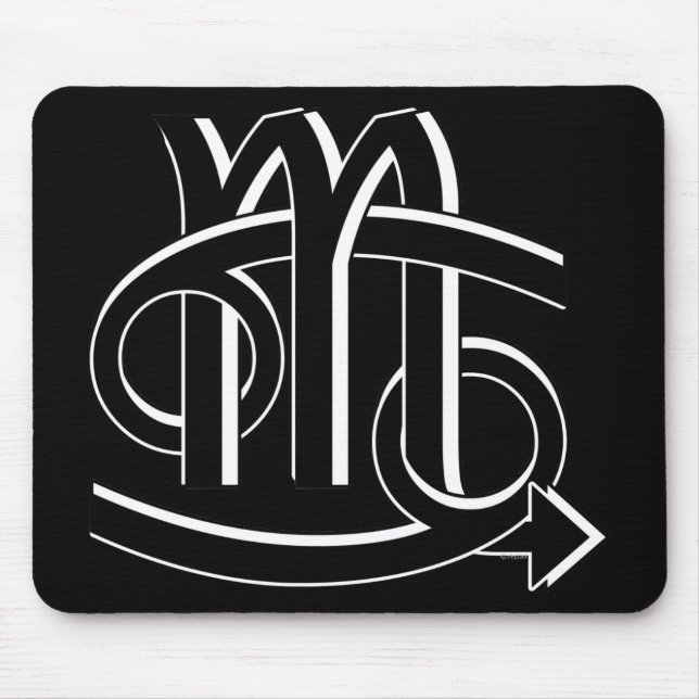 Krebs-u. Skorpions-Partner bw Mousepad (Vorne)