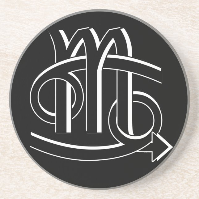 Krebs-u. Skorpions-Partner bw Untersetzer (Vorne)