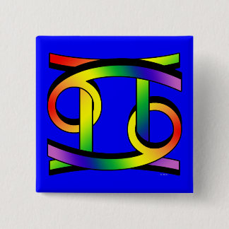 Krebs u. Zwillinge GLBT Button