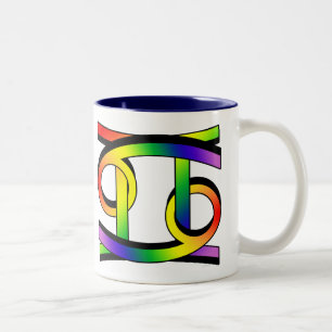 Krebs u. Zwillinge GLBT Zweifarbige Tasse