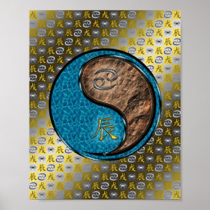 Krebs und Erddrache Poster