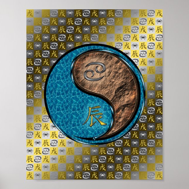 Krebs und Erddrache Poster (Vorne)