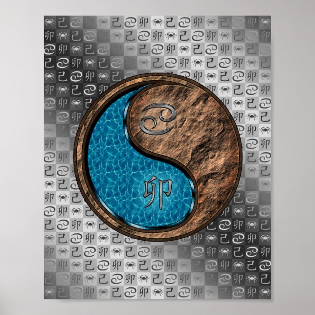 Krebs und Erdkaninchen Poster (Vorne)