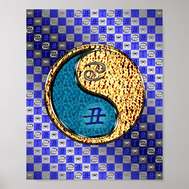 Krebs und Feuer Ox Poster (Vorne)