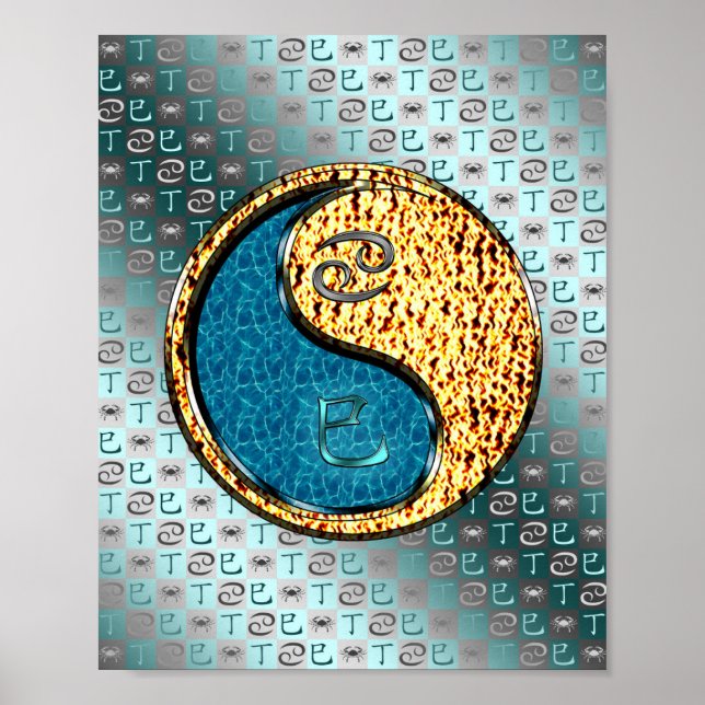 Krebs und Feuerschlange Poster (Vorne)